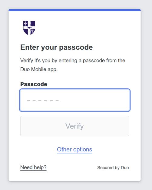 Prompt screen to add code